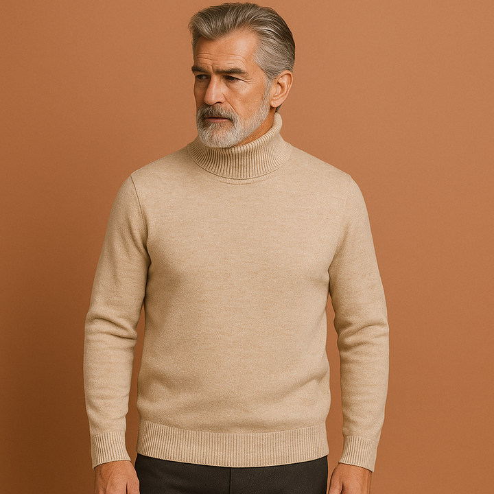 Hoogwaardige heren coltrui, warm en comfortabel. Essentieel voor winterse dagen.