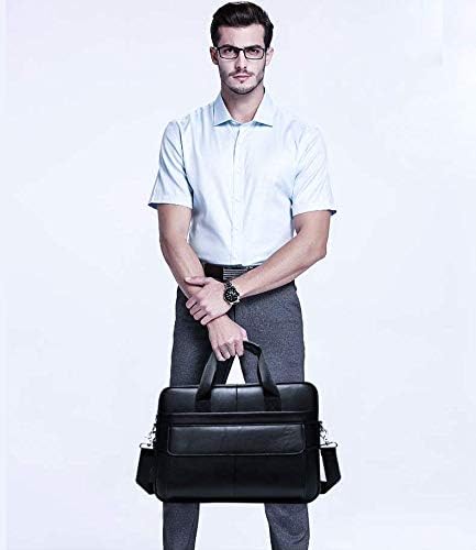 Luxe leren 15 inch aktetas met organizer vakken, perfect voor zakelijk gebruik en laptop. (89)