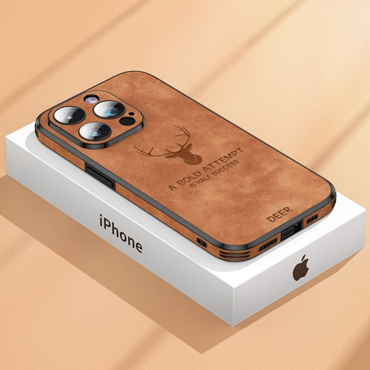 Duurzaam leren iPhone hoesje, biedt optimale bescherming en een luxe uitstraling.