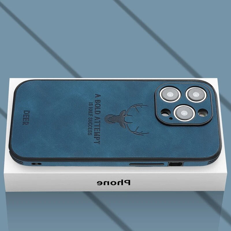 Premium leren telefoonhoesje, perfecte grip en antislip eigenschappen.