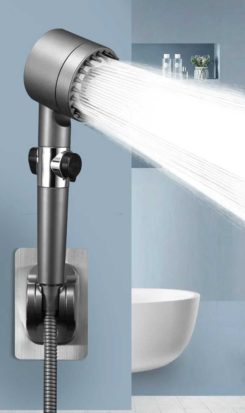 "Luxe PureFlow douchekop met waterbesparende techniek en krachtig design voor ultieme douche-ervaring"