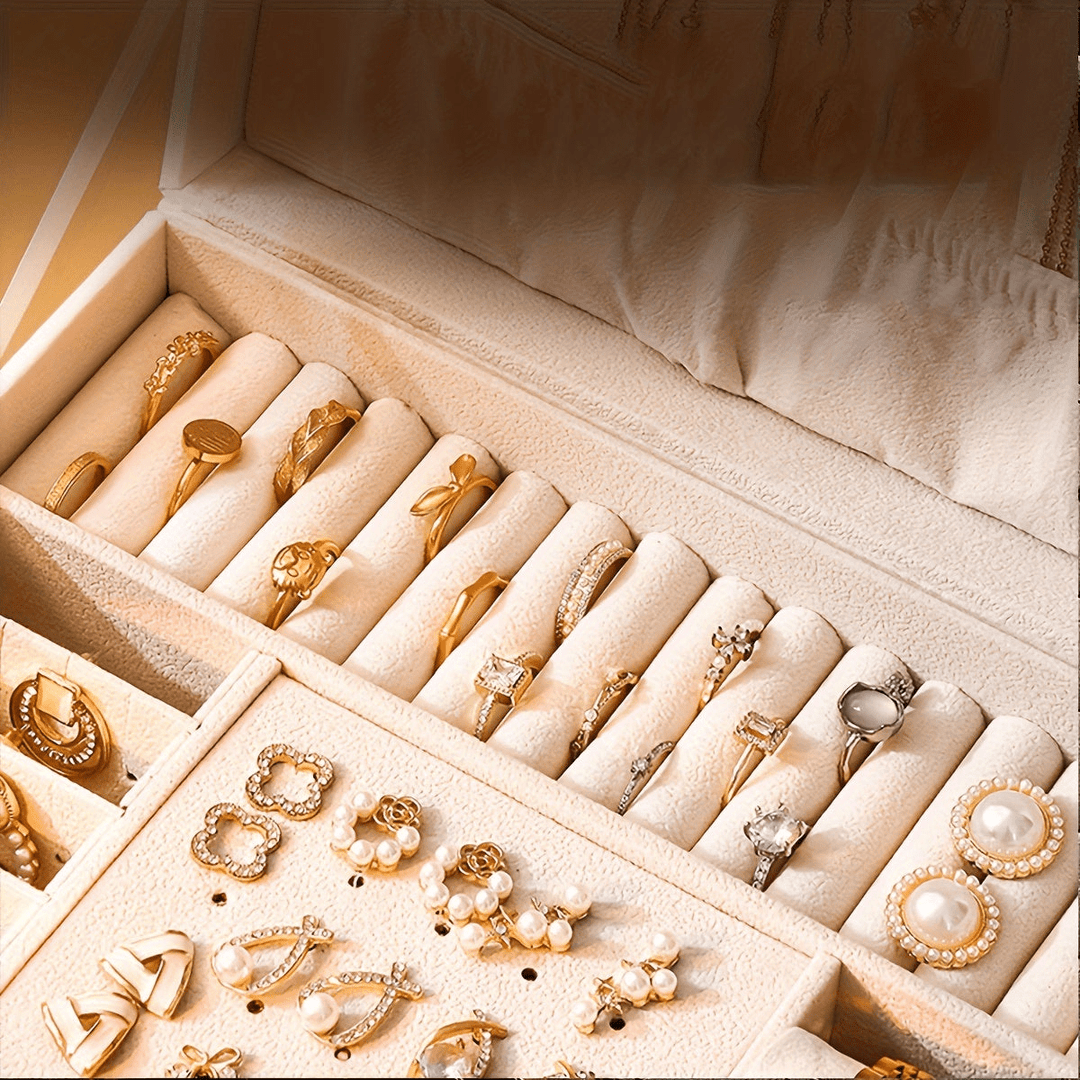 Stijlvolle sieraden organizer box met een luxe uitstraling die bij elk interieur past.