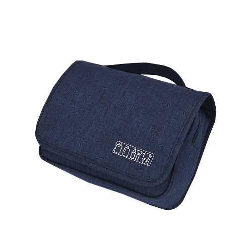 Veelzijdige opbergtas en badkamer organiser, hangende toilettas met duurzaam design voor onderweg.