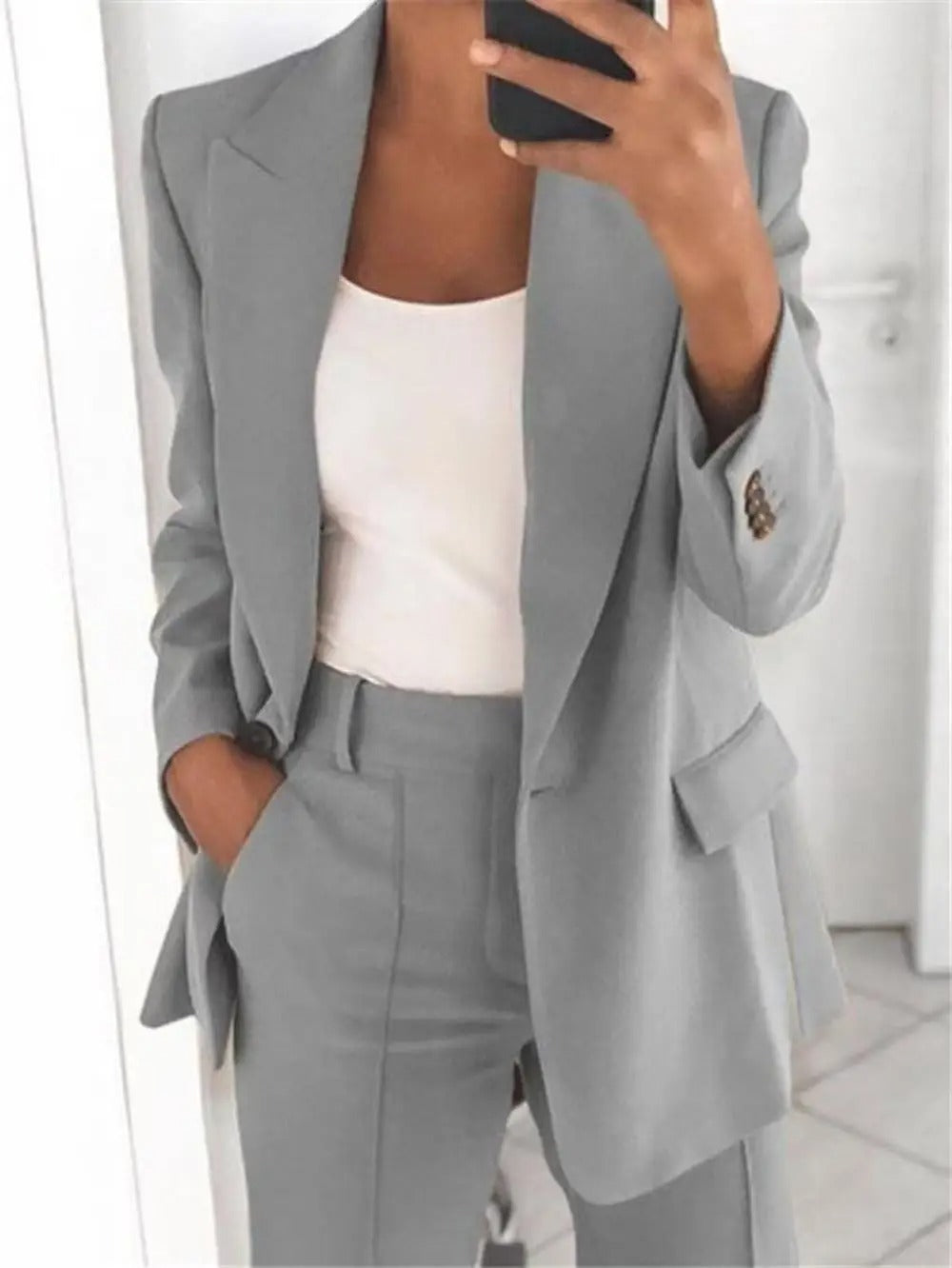 Tweedelig Blazer & Pantalon Set Dames