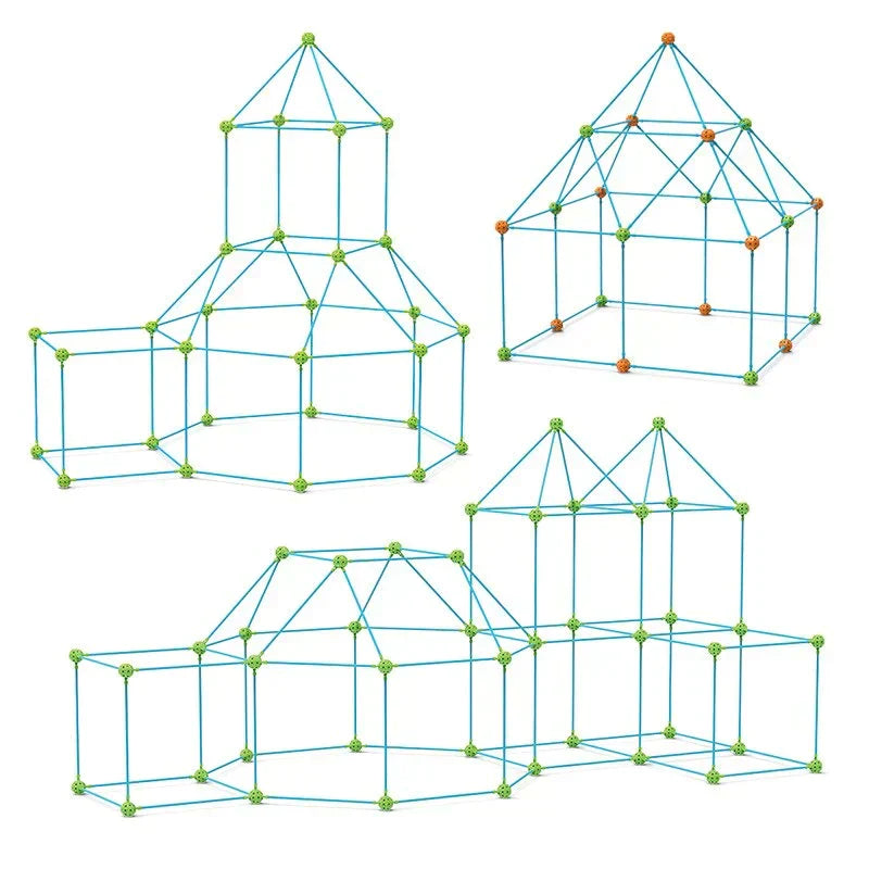 MALORIA speeltent in kinderkamer, wit met zachte kussens, perfect voor binnenspelen en fantasie.