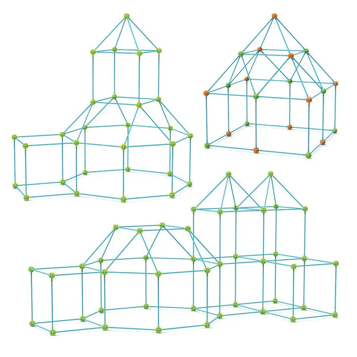 MALORIA speeltent in kinderkamer, wit met zachte kussens, perfect voor binnenspelen en fantasie.