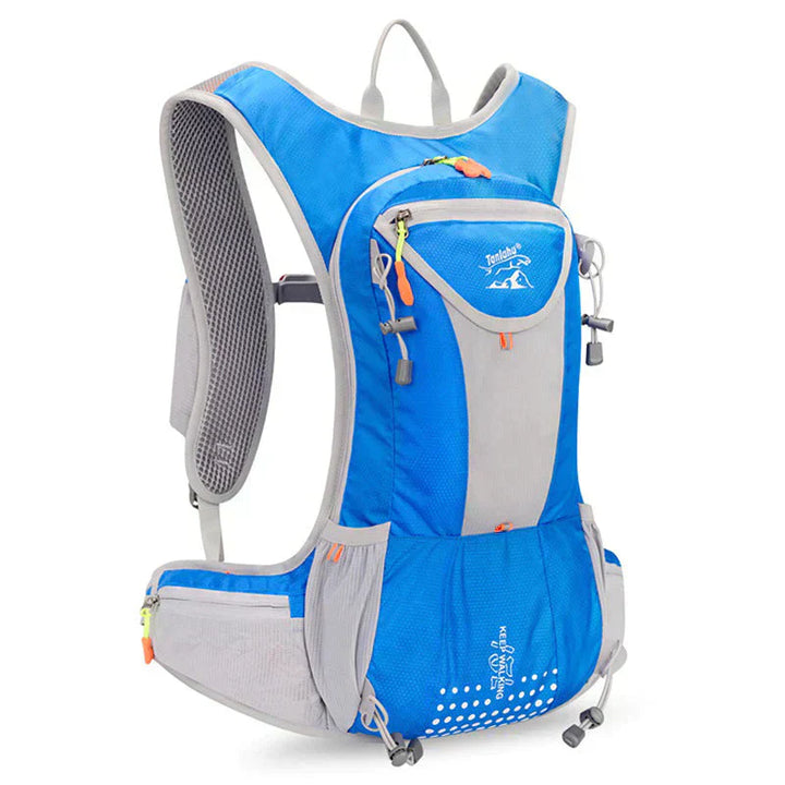 Serie Maloria rugzakken in verschillende kleuren: blauw, zwart, oranje, marineblauw. Waterdicht, 15L, ideaal voor outdoor.