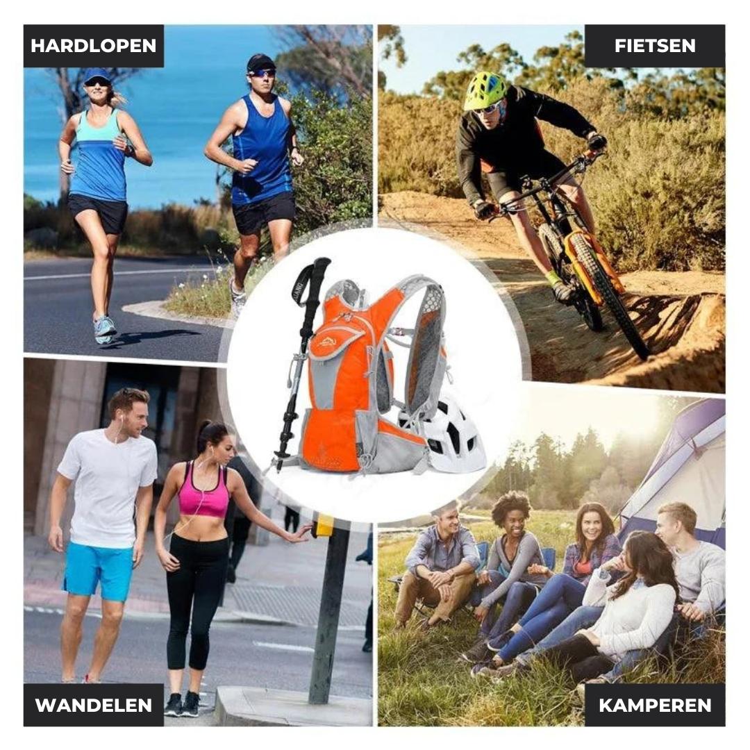 Unisex Maloria wandelrugzak 15L, waterdicht en lichtgewicht, ideaal voor outdoor avonturen en sport.
