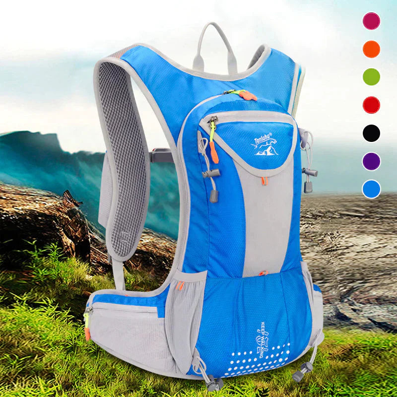 Maloria unisex rugzak 15L in oranje kleur, lichtgewicht en opvallend, ideaal als wandel- of reisrugzak.