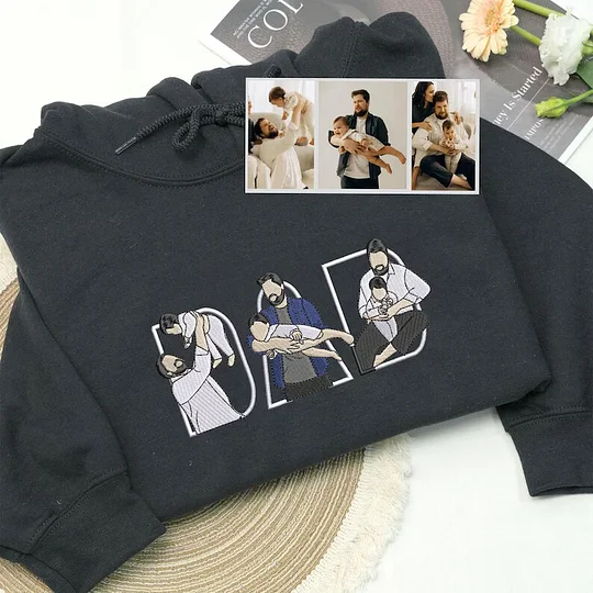 Veelzijdige gepersonaliseerde geborduurde kleding voor heren: comfortabele hoodie of sweatshirt.