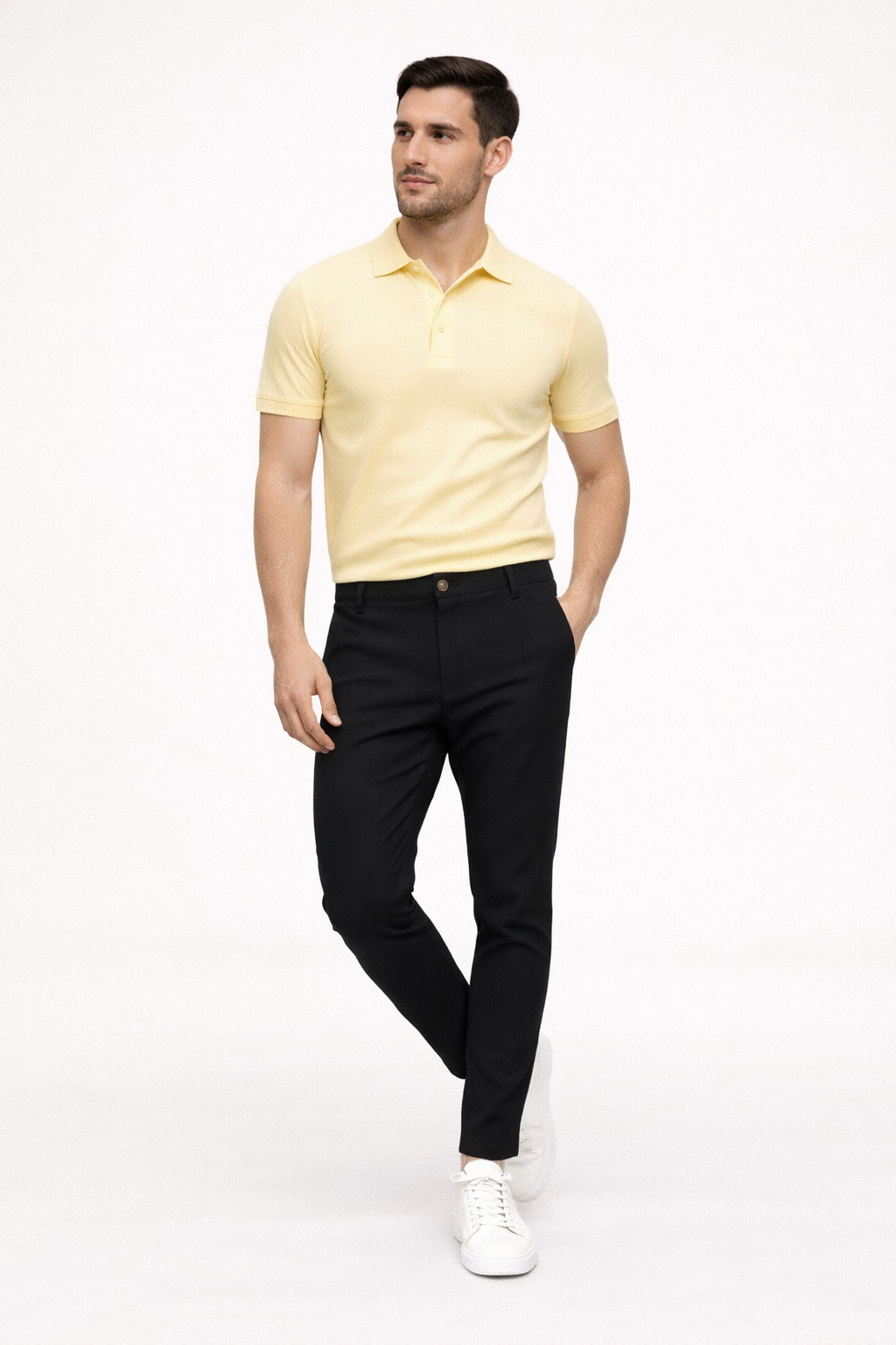 Mannen chino broek met rechte pasvorm in modern blauw, comfortabel en stijlvol voor elke gelegenheid.