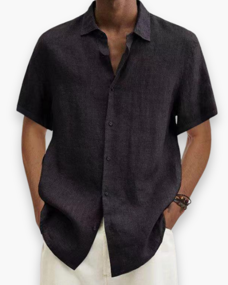 Stijlvol heren overhemd, comfortabel en chic, ideaal voor strand of vakantie.
