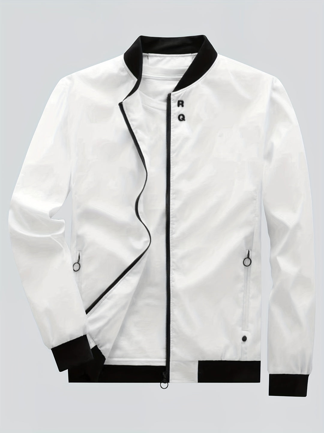 "Marineblauwe heren winterjas met opstaande kraag, klassiek design, sportieve look, perfecte pasvorm voor lente"