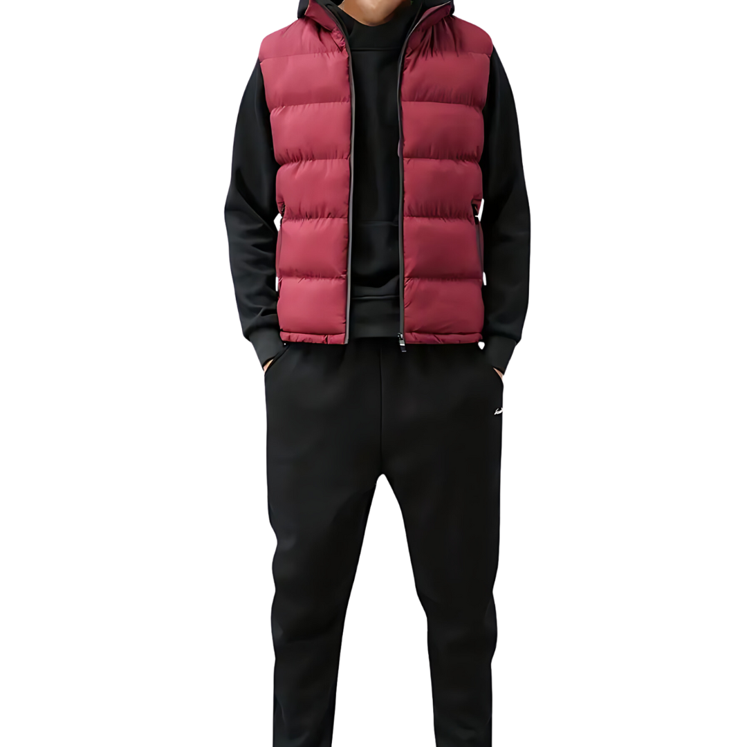 Mick heren bodywarmer met capuchon. Ideaal voor outdoor, winter en tussenseizoen. Comfortabel casual vest.