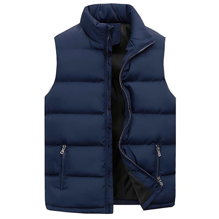 Stijlvolle heren bodywarmer met capuchon. Perfect vest voor casual dagen of frisse outdoor avonturen.