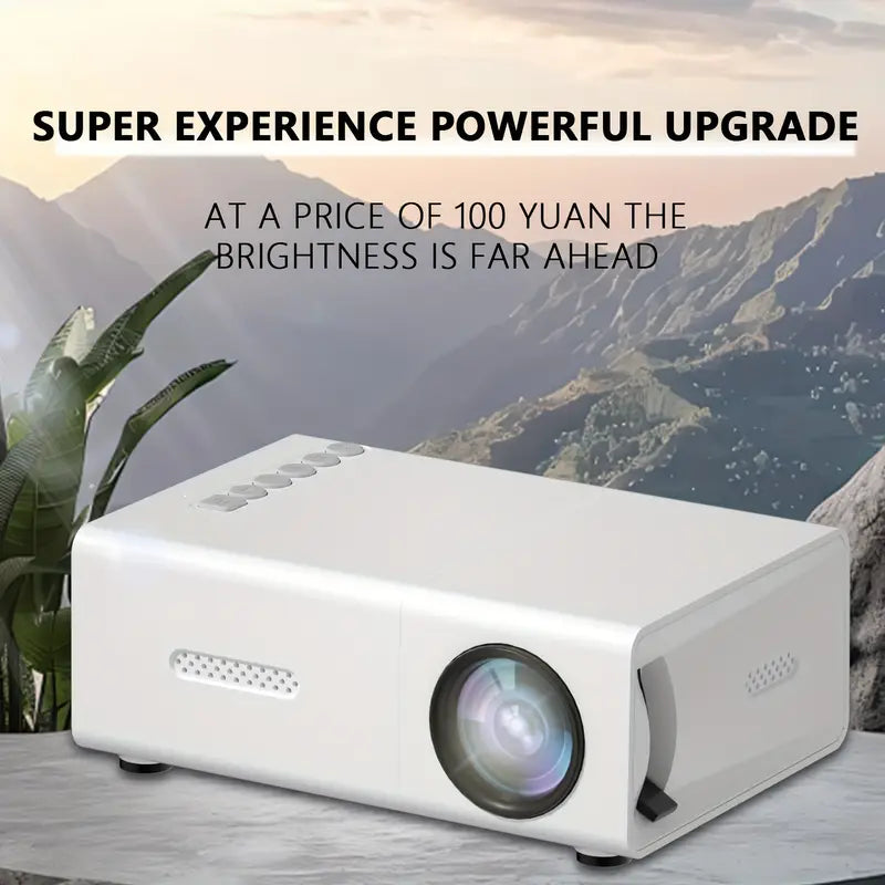 "Mini Beamer HD 720P, draagbare projector met scherpe beelden, compact en geschikt voor thuis en kantoor."
