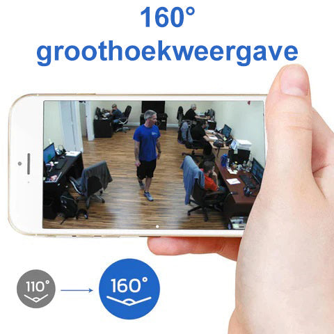 Draadloze Minieye camera met bewegingsdetectie en Full HD opname. Monitor uw woning effectief.