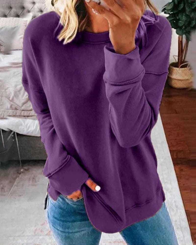 Effen damestrui, ultiem comfort en relaxte pasvorm, ideaal voor veelzijdige dagelijkse kleding.