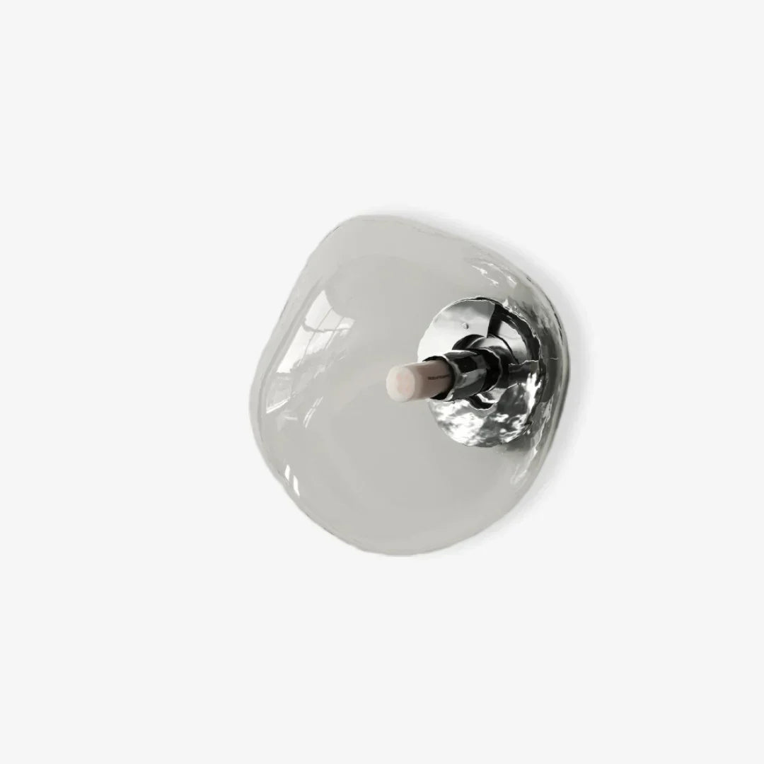 Woonkamer glazen wandlamp, elegante lichtarmatuur voor gezellige avonden.