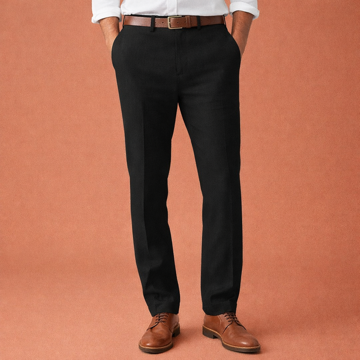 Comfortabele heren slim fit broek met ritssluiting, veelzijdig voor dagelijks gebruik in elke moderne outfit.