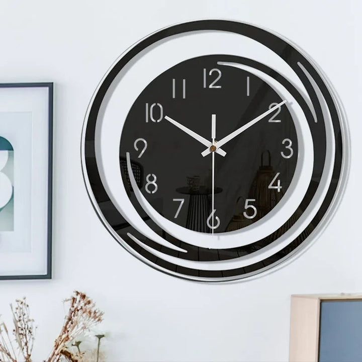 Minimalistische moderne wandklok met strak design, een tijdloze interieurdecoratie voor elke ruimte.