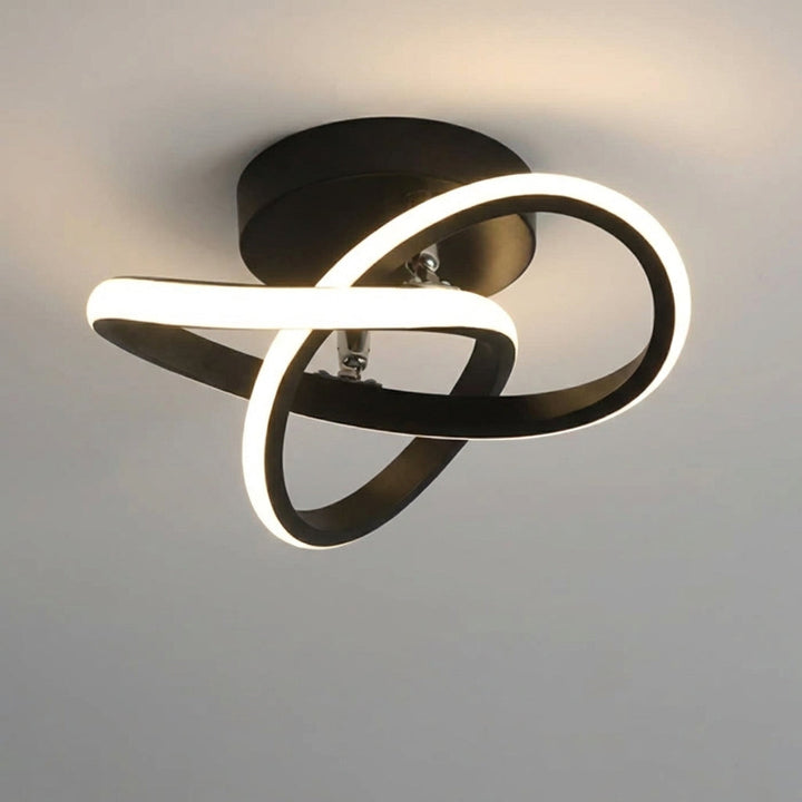 Design LED plafondlamp met innovatief dubbel ringontwerp, geeft warm en diffuus licht, energiezuinig