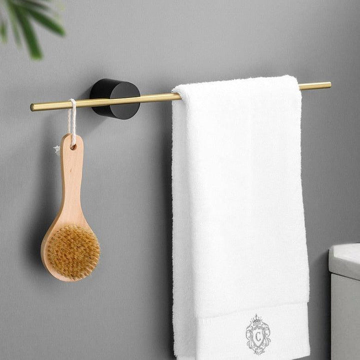 Gouden badkamer handdoekrek, modern en minimalistisch, metaal