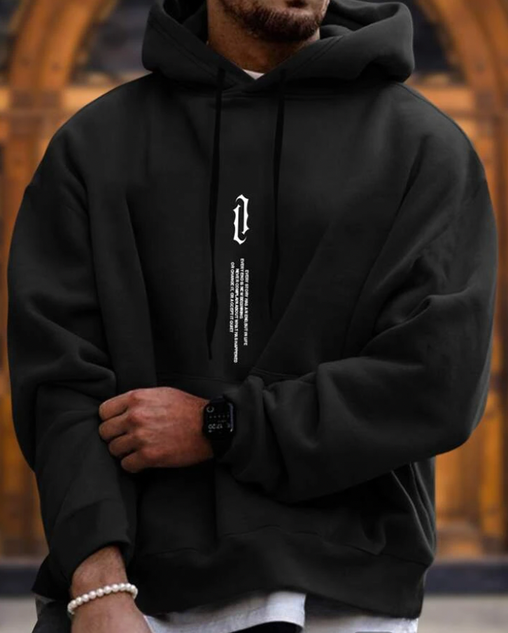 Modieuze heren hoodie met capuchon, perfect voor een comfortabele casual outfit voor mannen.