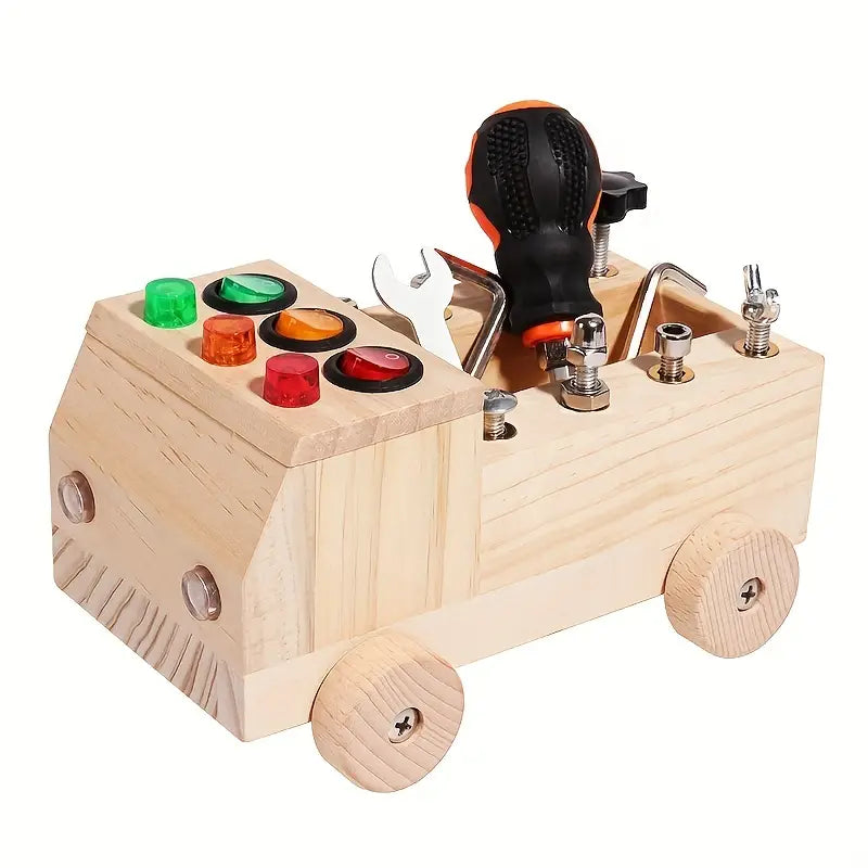 Montessori activiteitenbord voor peuters en kleuters, essentieel voor vroege educatie en het ontwikkelen van motorische skills.