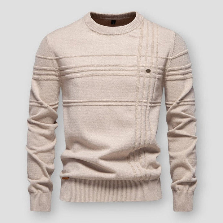 Stijlvolle herentrui met ronde hals in een veelzijdige kleur, ideaal voor casual en modieuze herenmode.