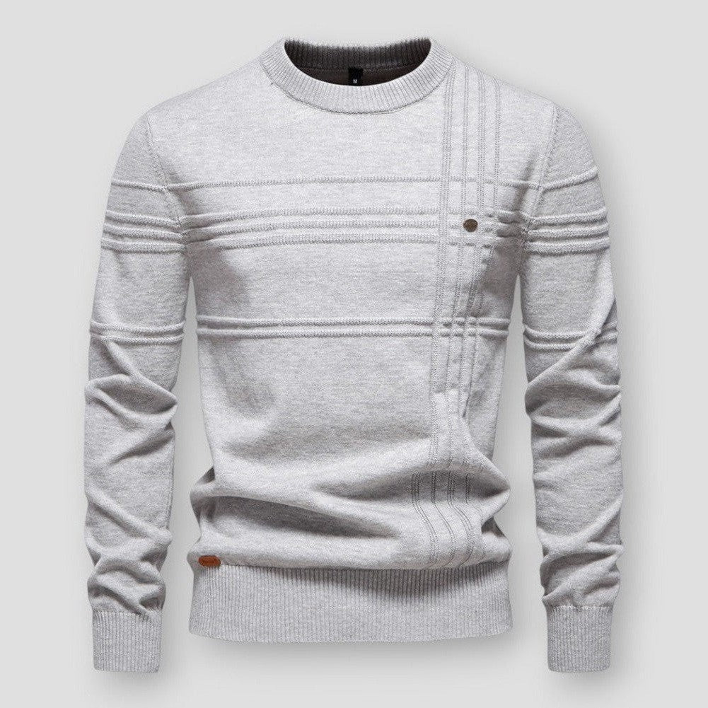 Heren trui met ronde hals, elegant en veelzijdig, perfect voor een casual look of als laagje in elk seizoen.