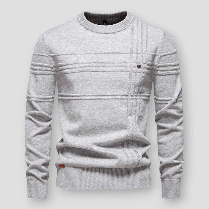 Heren trui met ronde hals, elegant en veelzijdig, perfect voor een casual look of als laagje in elk seizoen.