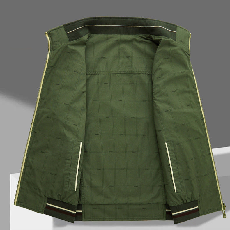 Modern heren mouwloos utilityvest, omkeerbaar. Met rits en functionele zakken, perfect voor gelaagde kleding.