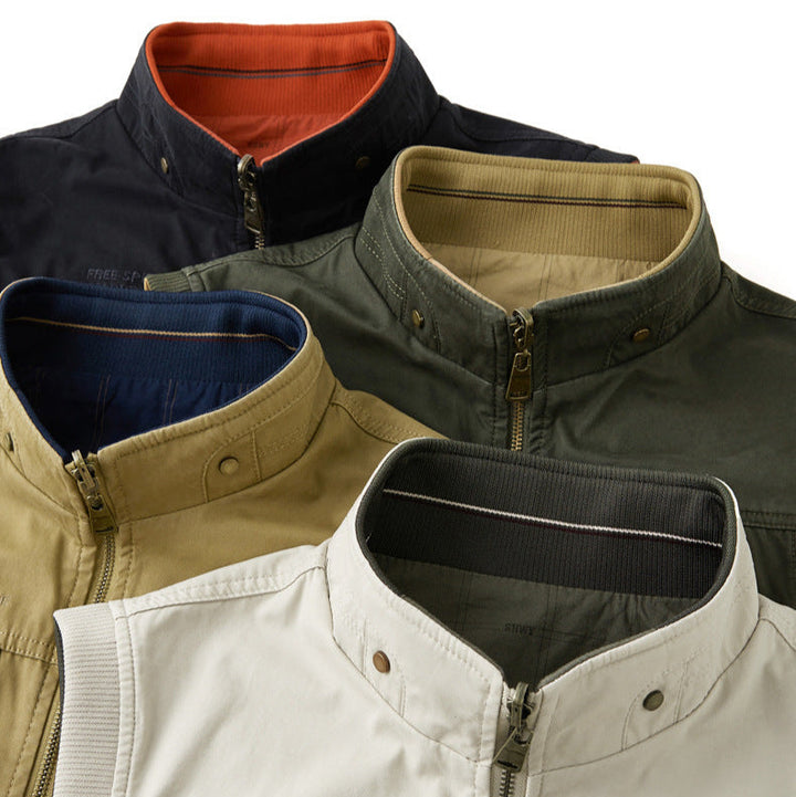 Veelzijdig heren utilityvest met rits, omkeerbaar en met praktische zakken voor gemak. Ideaal voor dagelijks gebruik.