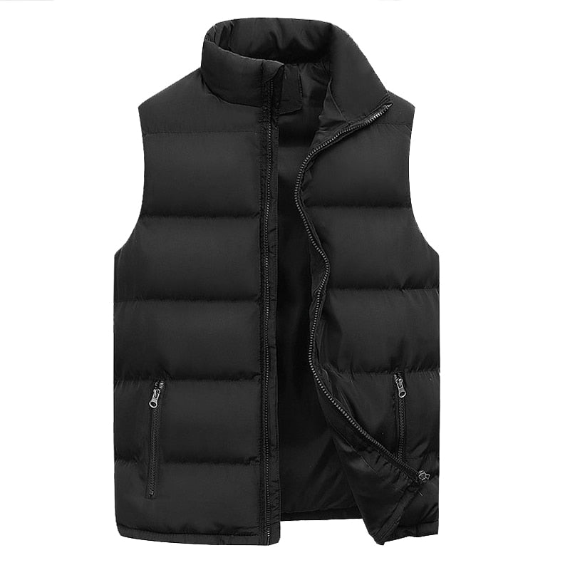 Modieuze heren rits bodywarmer, gewatteerd en stijlvol. Perfect voor een lagenlook in de winter.