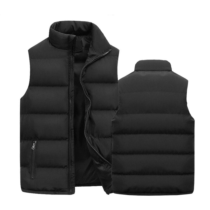 Casual heren gewatteerde bodywarmer met robuuste rits. Comfortabel mouwloos jack voor lente en herfst.