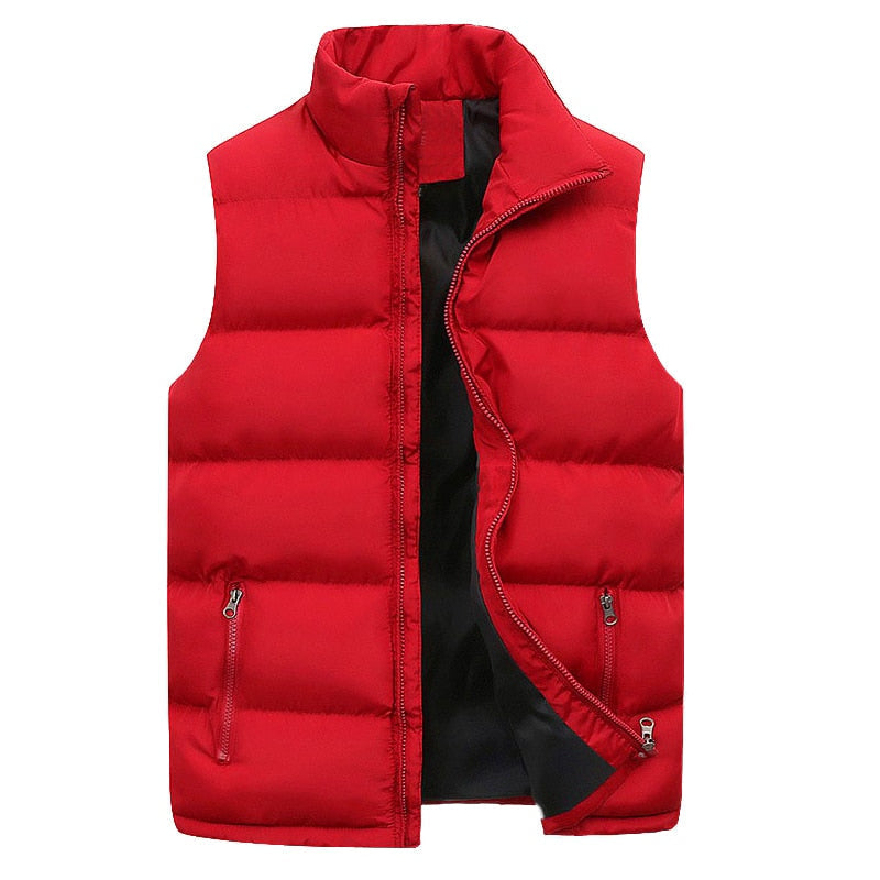 Functionele heren bodywarmer, mouwloos gewatteerd vest met rits voor extra warmte en bewegingsvrijheid.