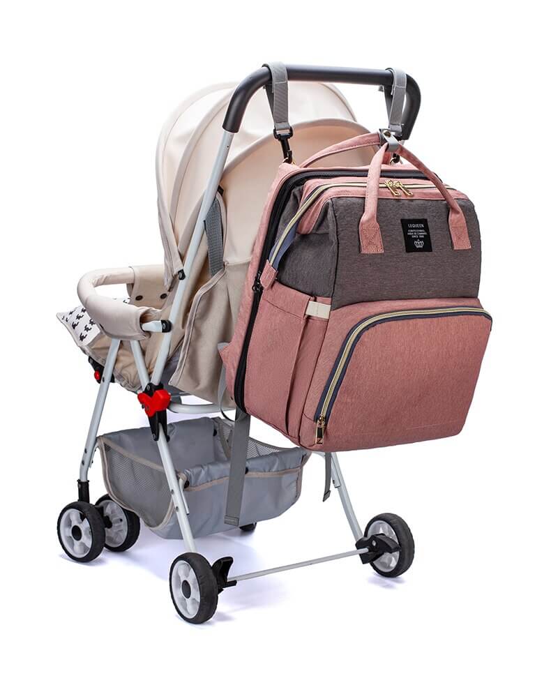 Stressvrije reizen met deze multifunctionele luiertas en draagbaar babybed voor baby's en ouders.