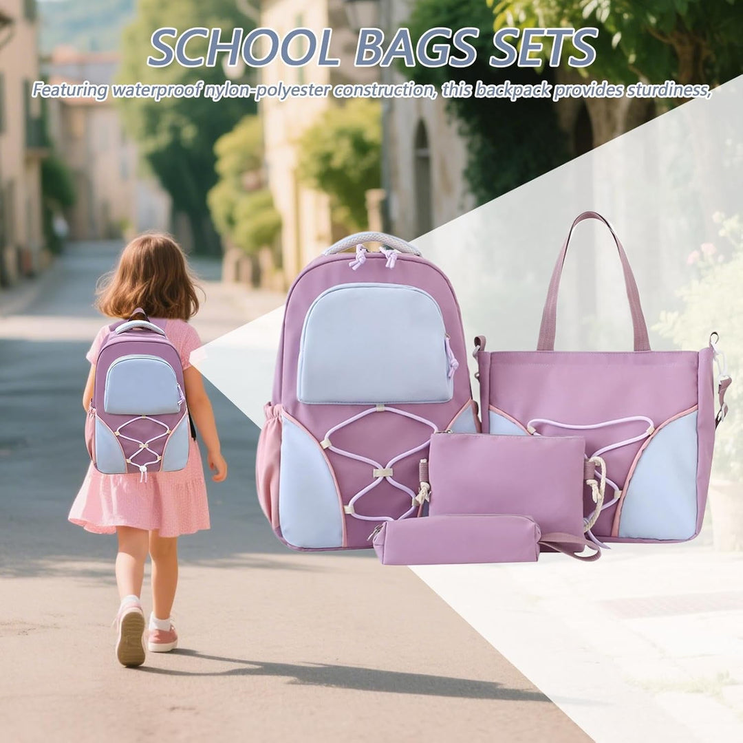 Originele Nivora schooltas set met ruime rugzak, etui & schoudertas. Ideaal voor studenten.