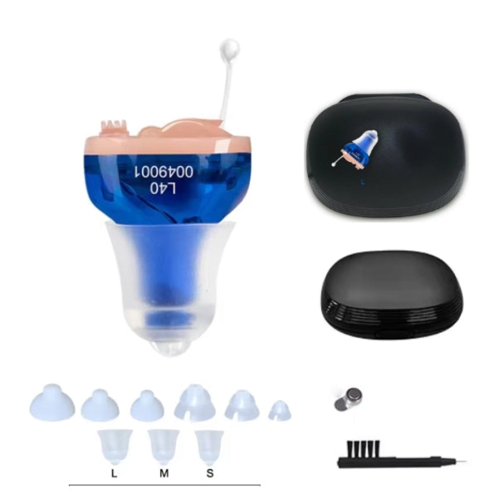 Onzichtbaar oplaadbaar digitaal hoortoestel, discreet en efficiënt, met USB-oplader, geavanceerde technologie voor beter hore