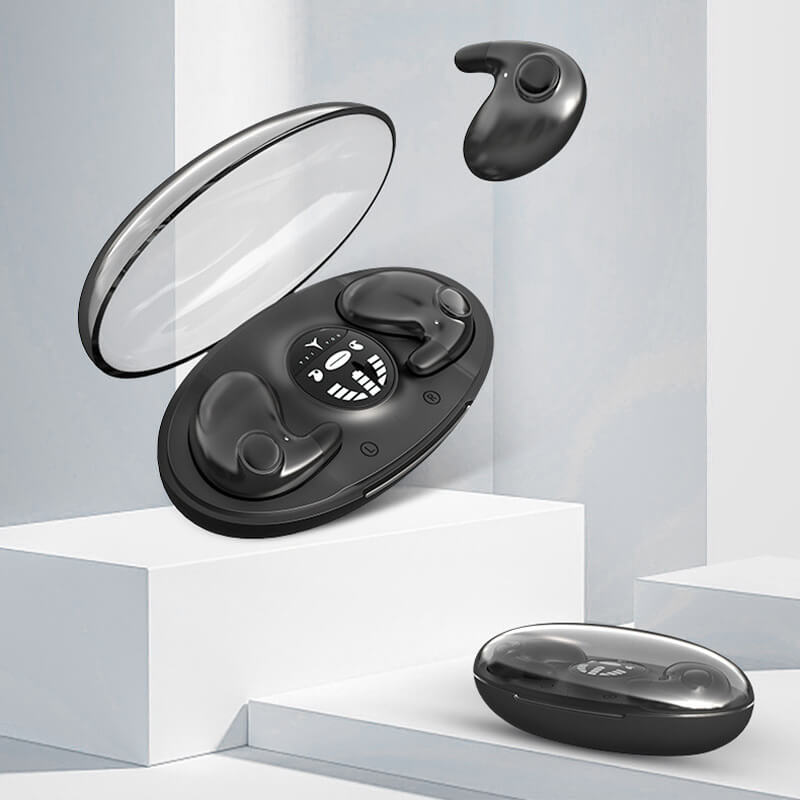 Ergonomische onzichtbare oordopjes, speciaal ontworpen voor comfortabel slapen en luisteren.