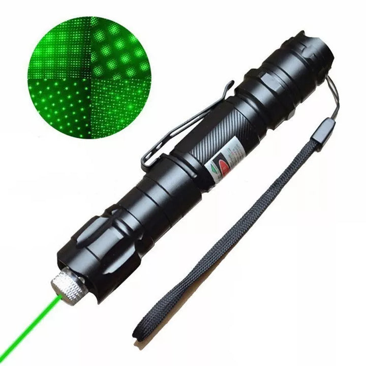 Effectieve groene laserpointer, oplaadbaar, voor presentaties, outdoor avonturen en als universeel hulpmiddel.
