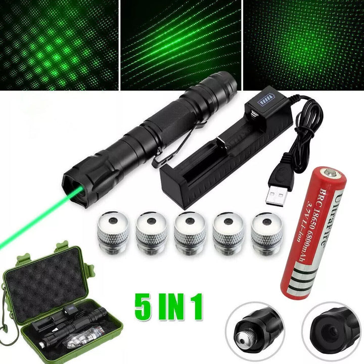 Krachtige groene laser voor astronomie en outdoor activiteiten; duidelijke straal, perfect voor sterrenkijken.