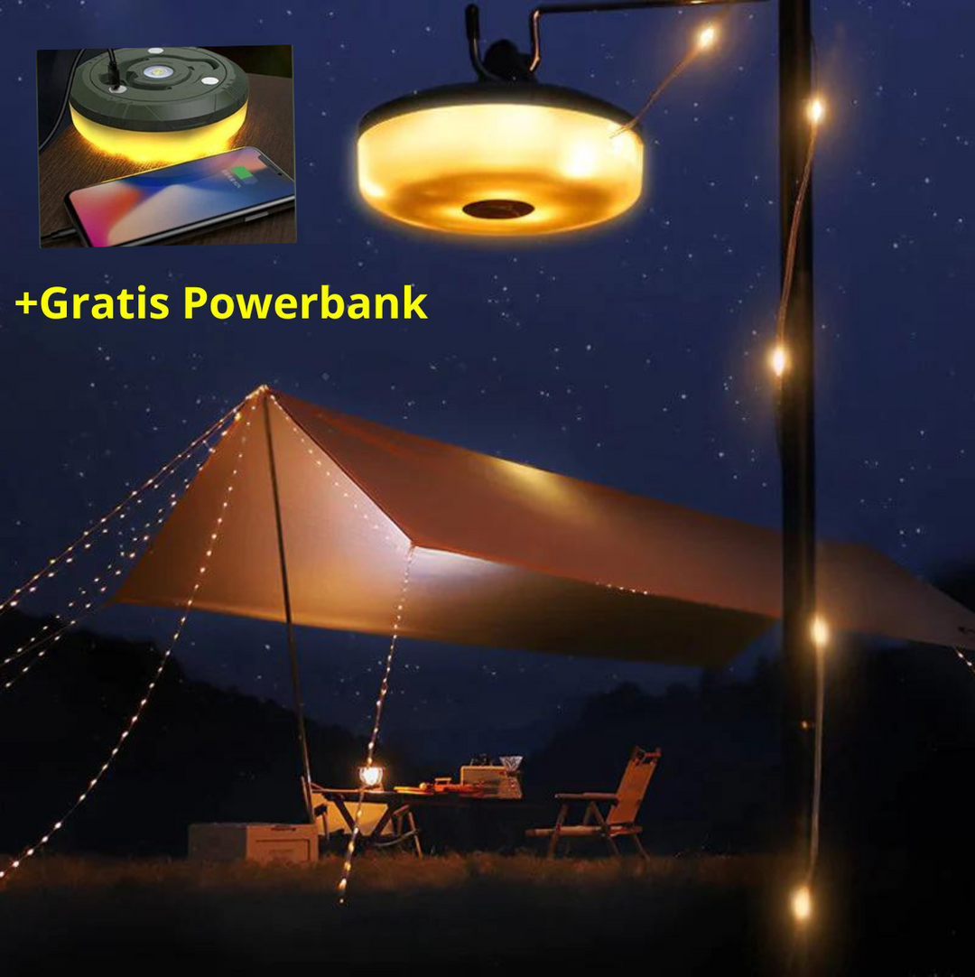 Een persoon die de oprolbare waterdichte LED buitenverlichting installeert, gebruiksgemak