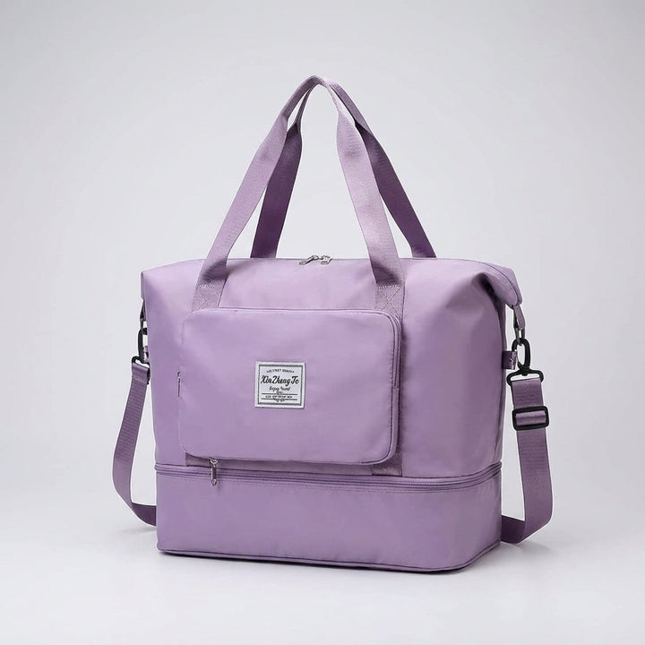 Stevige Oxford sporttas, opvouwbaar en uitbreidbaar. Perfect voor gym, reizen of als extra bagage.