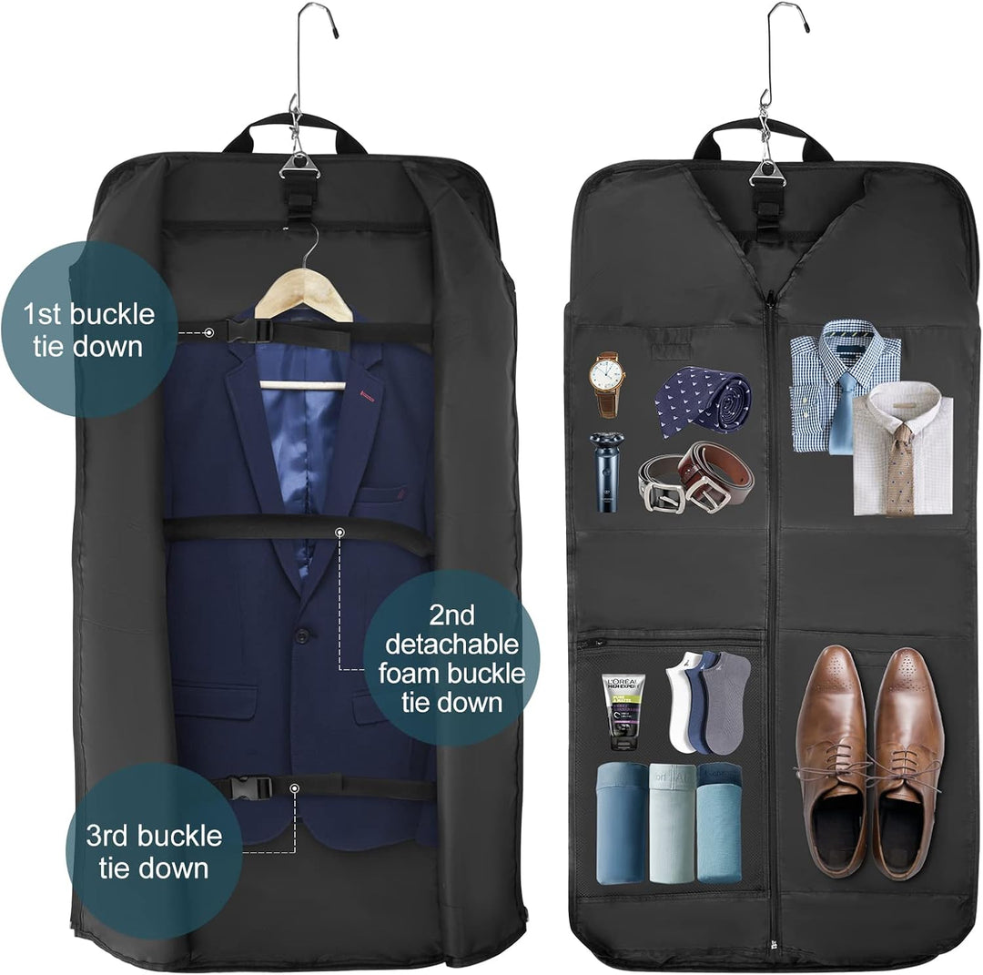 Handige reiskledingtas voor zakelijke reizigers; houdt kostuums en jurken kreukvrij. Ideaal voor handbagage.
