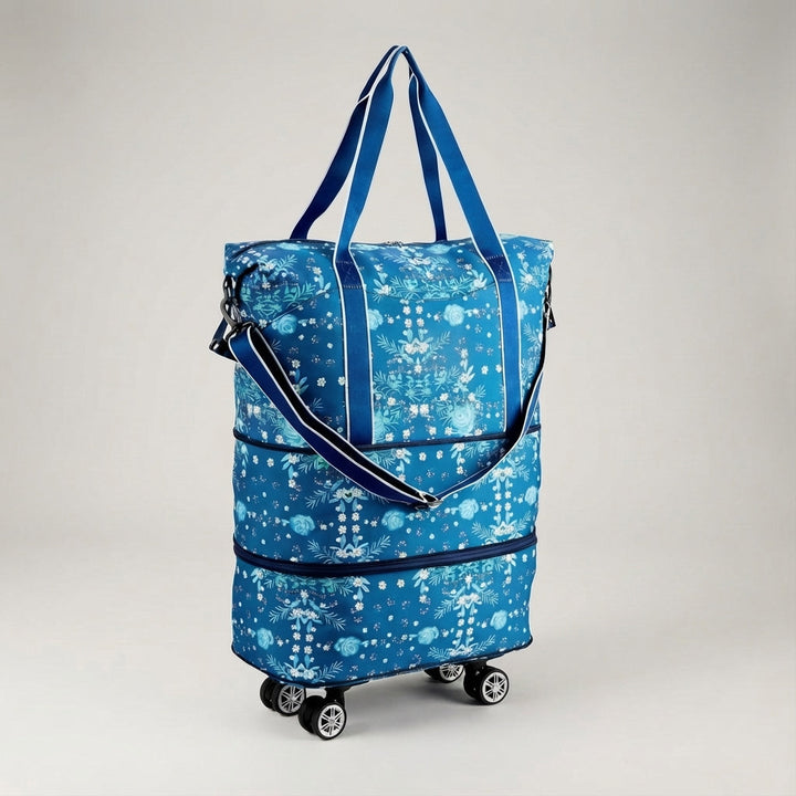 Waterbestendige opvouwbare rolduffel met wielen; duurzame en lichte bagage voor alle omstandigheden.