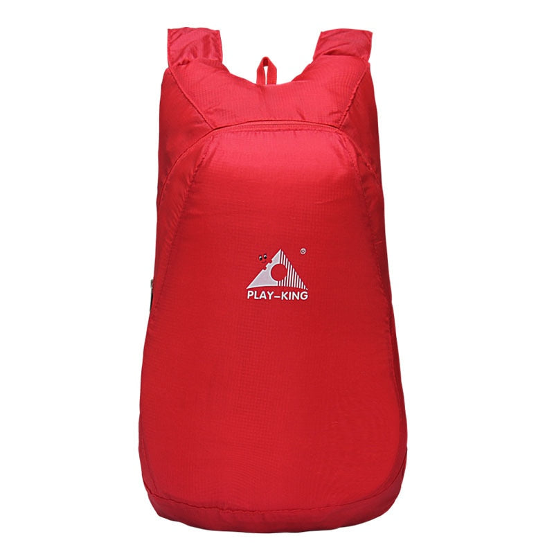 Uitgevouwen 20L dagrugzak, waterbestendig en lichtgewicht, perfect voor outdoor, wandelen of stadsbezoek.