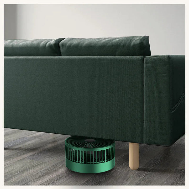 "Opvouwbare witte USB tafelventilator, stil en krachtig voor bureau, compact en eenvoudig opvouwbaar, USB-oplaadbaar."