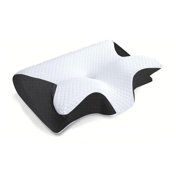 Mayer orthopedisch hoofdkussen voor rugpijnverlichting. Traagschuim met ergonomische neksteun voor slaapcomfort.